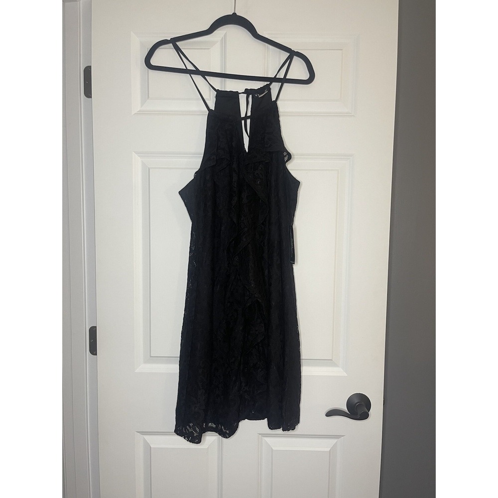 Venus Halter Neckline Lace Mini Little Black Dress Xl Whimsigoth New With Tags